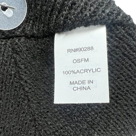 Adidas Winter Stocking Hat Men's Black Pine Knot Fold Beanie - Picture 6 of 9